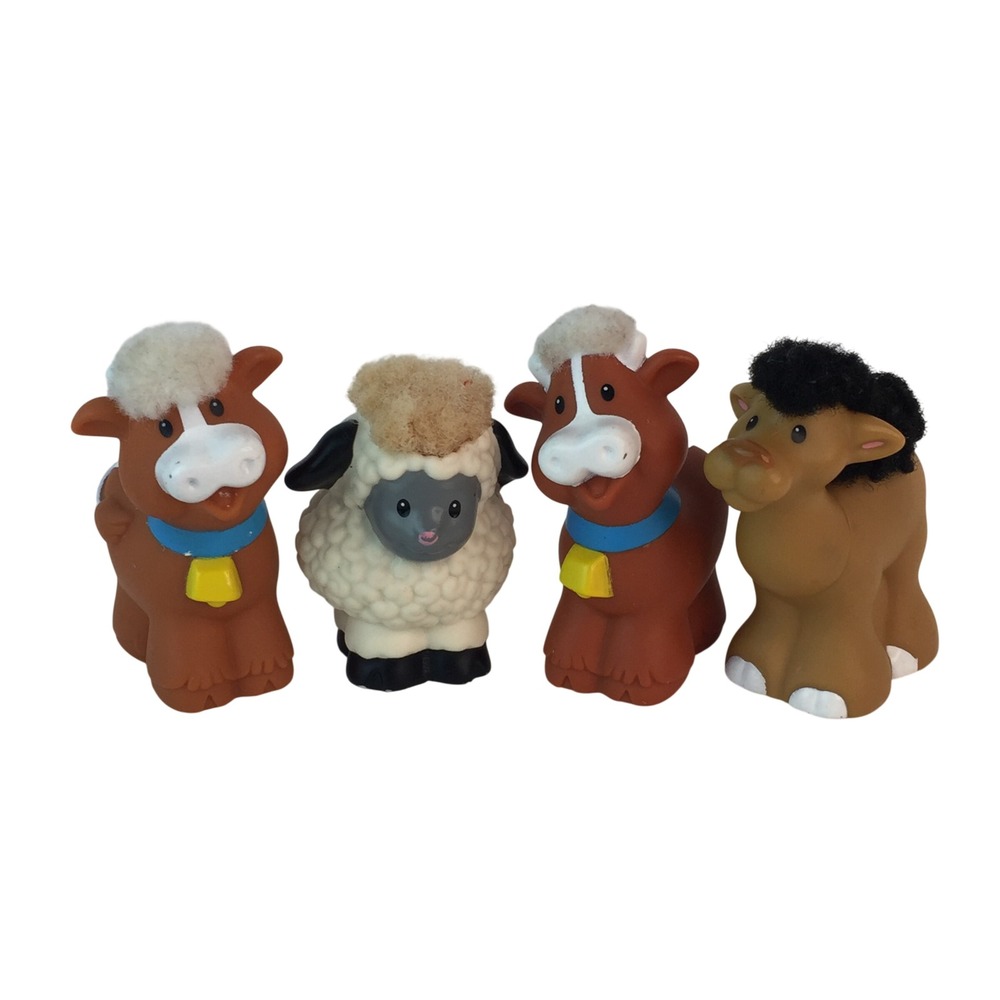 Fisher Price Little People Touch and Feel Animals Cow Sheep Camel Lot of 4 VTG